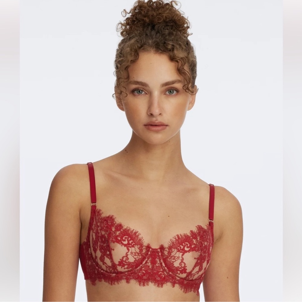 Skarlett blue entice red lace balconette bra 34C FINAL PRICE